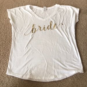 White bride tee